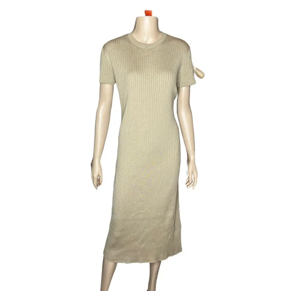Ralph Lauren Collection Rib-Knit Wool & Silk Day Bodycon Dress - Picture 8 of 10